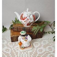 Enamel Painting Gold Teapot Butterflies Russian Lomonosov porcelain