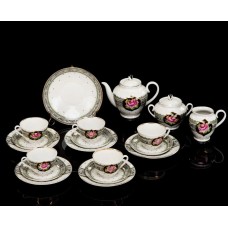 LFZ New Rose in Medallion tea set
