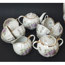 Lilac Teaservice 6/15, Dulevo, 1963.
