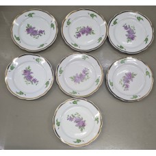 Lilac Plates Dulevo, 6.7 inches diameter, set of 7.