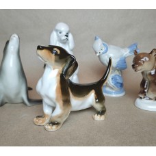 Animalia sculptures – LFZ, USSR porcelain.