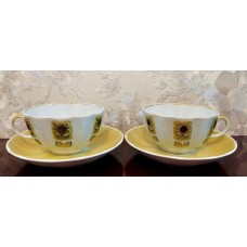 Vintage tea pair, LFZ, USSR porcelain.