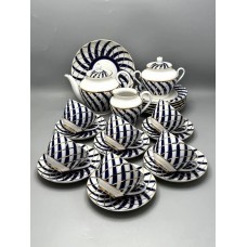 Vintage Tulip form tea set, design Todes, 6/22, LFZ