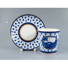 Cup (goblet) with saucer, Leningrad design, Upper Lebyazhy Bridge, IFZ, NEW.