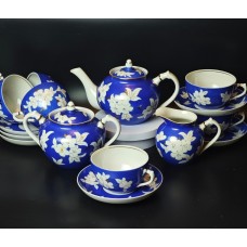 Apple Blossom tea set, Dulevo porcelain, 6/15, 1967-1968.