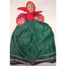 Unique vintage Russian tea Cozy doll double-faced