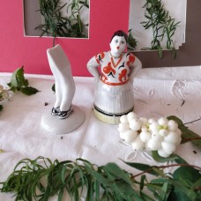 Gossip very rare unique LZFI porcelain figurine 1950s USSR