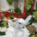The trumpeter hare USSR Lomonosov porcelain figurine 1950s