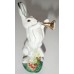 The trumpeter hare USSR Lomonosov porcelain figurine 1950s