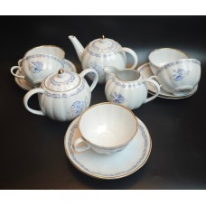 Vintage Len 6/13 tea set, LFZ, USSR porcelain.