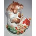 Bear - baby sitter rare Lomonosov porcelain figurine 1950s USSR