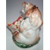 Bear - baby sitter rare Lomonosov porcelain figurine 1950s USSR
