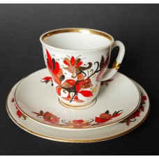 Coffee cup and saucer with plate 