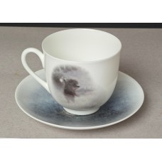 Hedgehog and Horse Bone China Cup and Saucer Hedgehog in the Fog Collection