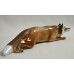 Red Russian fox Lomonosov porcelain figurine