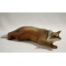 Red Russian fox Lomonosov porcelain figurine