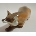 Red Russian fox Lomonosov porcelain figurine