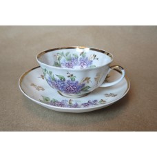 Lilac Teacup Set Dulevo USSR