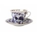 Cobalt cup and saucer Bluebells Lomonosov porcelain