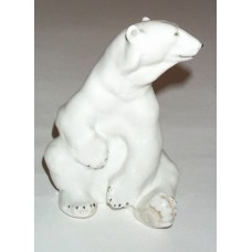 USSR 1950s Polar bear porcelain figurine. Wonderful bear was made at the Porcelain Factory in USSR. 6 inch. tall. Condition is excellent and I do not
