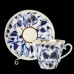 Cobalt Gold cup, saucer and plate Bluebells Lomonosov porcelain
