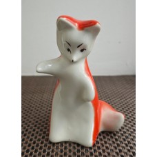 USSR 1960s Cute fox porcelain figurine