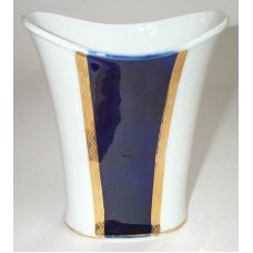Cobalt Gold Vase Lomonosov porcelain Made in USSR 1950s