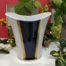 Cobalt Gold Vase Lomonosov porcelain Made in USSR 1950s