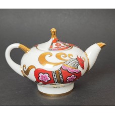 Unique Russian Teapot Set Horse with Golden Mane Lomonosov porcelain