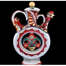Red 22K Gold Singing decanter Kumanets Russian Imperial Lomonosov Porcelain