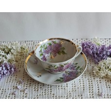 Lilac Teacup Set Dulevo USSR N8