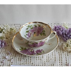 Lilac Teacup Set Dulevo USSR N9
