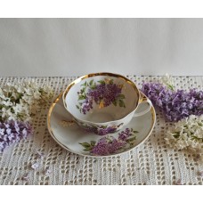 Lilac Teacup Set Dulevo USSR N10
