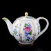 Enamel Painting Teapot Flowers Lomonosov porcelain