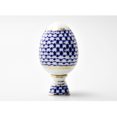 Cobalt mesh Easter egg, LFZ porcelain, new.