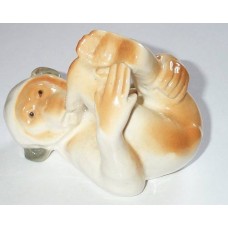 USSR 1970s Cute Monkey Rare Lomonosov porcelain figurine