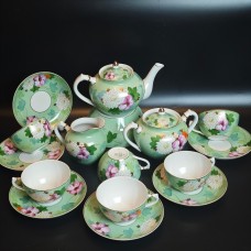 Unique Astra 6/16 tea set, Dulevo, USSR porcelain, 1957.