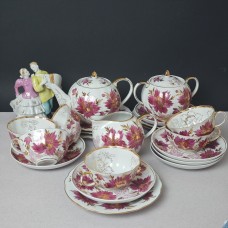 Vintage Raspberry Tulip (Raspberry Flower) tea set, Dulevo.