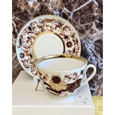 Mystical Lion cup and saucer, LFZ, USSR porcelain.