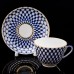 This cobalt net porcelain cup and saucer will complement any meal - whether it is an ordinary tea party with friends or a holiday feast. The set was m