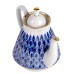 Teapot Forget-Me-Not Russian Imperial Lomonosov Porcelain