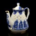 Cobalt 22K Gold Teapot Basket Imperial Lomonosov Porcelain