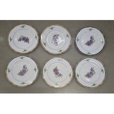 Vintage Lilac Dulevo Plates, 20 cm, USSR porcelain.