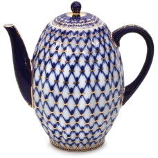 Cobalt Gold Coffee Pot Cobalt Net Lomonosov porcelain