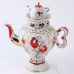 Unique Teapot Cockerels Russian Imperial Lomonosov Porcelain