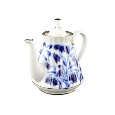 Cobalt 22K Gold Teapot Bluebells Imperial Lomonosov Porcelain